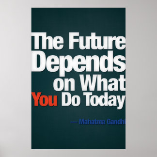 Affiche Action, - Gandhi (Grand Modèle, modifiable)