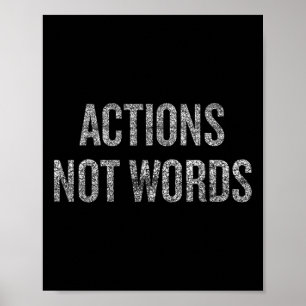 Affiche Actions Pas Mots Manifestation Résiste Mouvement