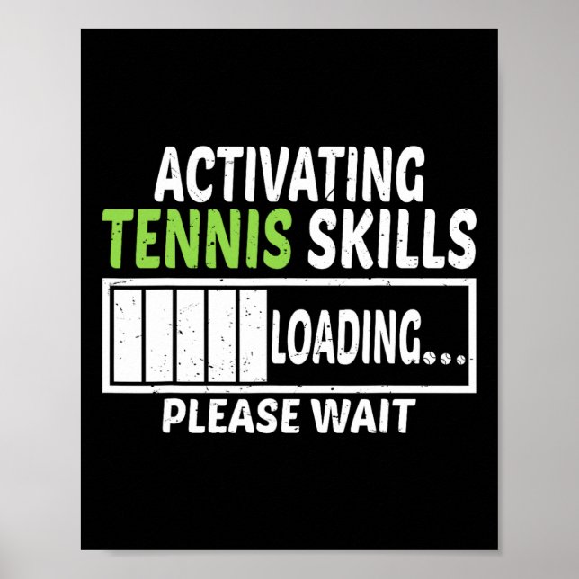 Affiche Activation Tennis Compétences Chargement Veuillez  (Devant)