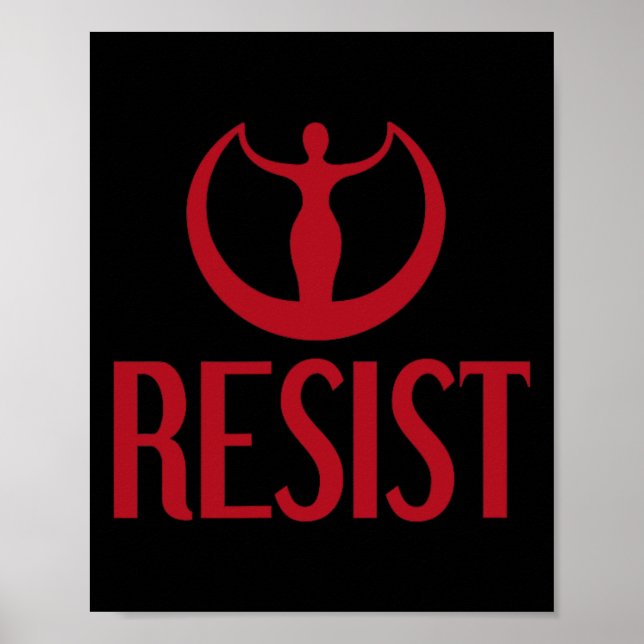 Affiche Activisme Résister à la déesse Astraea Logo Fierté (Devant)