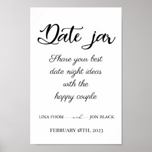 Affiche Activité de Baby Shower Mariage Moderne Minimalist