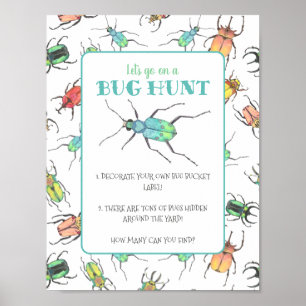 Affiche Activité de la partie de chasse aux bogues paramét