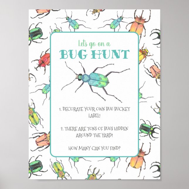 Affiche Activité de la partie de chasse aux bogues paramét (Devant)