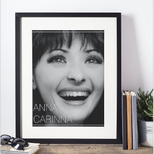 Affiche Actrice photo noir et blanc élégant moderne 