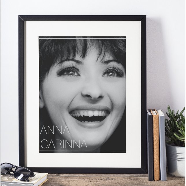 Affiche Actrice photo noir et blanc élégant moderne  (Créateur téléchargé)