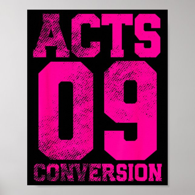 Affiche Acts 9 Conversion Bible Chapter Jersey Design  (Devant)