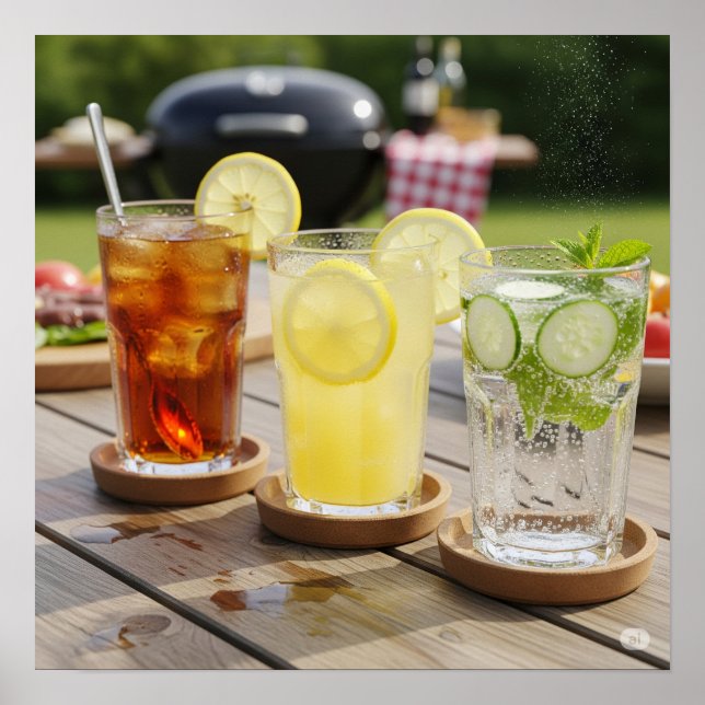 Affiche Actualisation des boissons de cuisine (Devant)