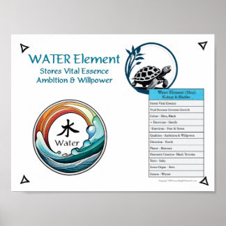 Affiche Acupuncture de l'élément Eau