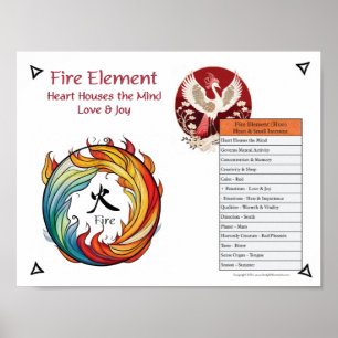 Affiche Acupuncture de l'élément Feu