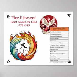 Affiche Acupuncture de l'élément Feu