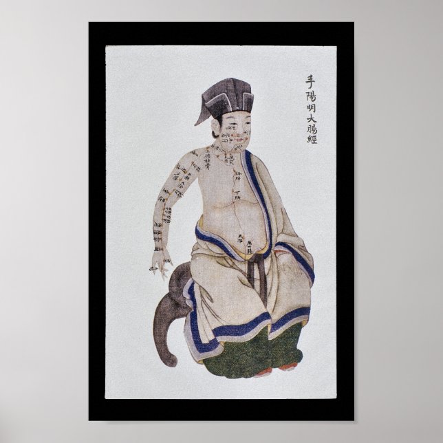 Affiche Acupuncture Grand Intérieur Méridien Main Yangming (Devant)