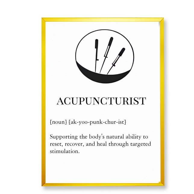 Affiche Acupuncture Healing Wall Art for Clinic Wall chart (Acupucture clinic wall decor art,  acupuncture wall chart)
