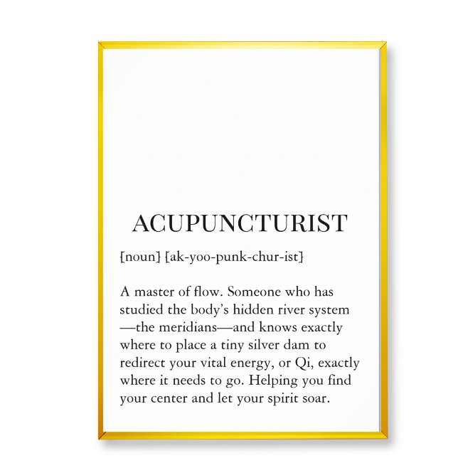 Affiche Acupuncture Qi Flow Wall Chart -Acupuncturist wall (Acupucture clinic wall decor art,  acupuncture wall chart)