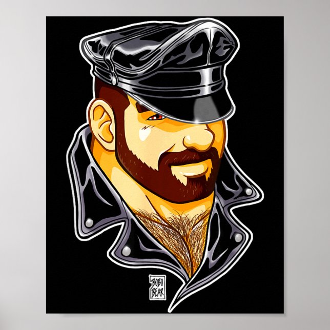 Affiche Adam aime le chapeau de cuir  (Devant)