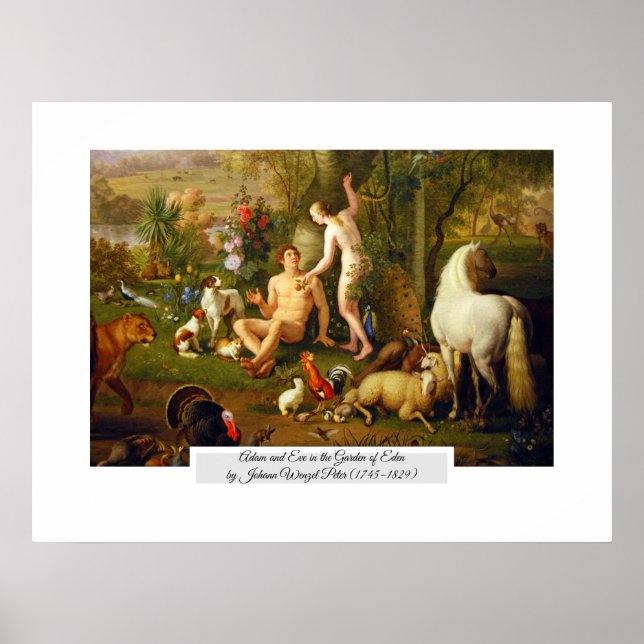 Affiche Adam et Eve dans le jardin (Devant)