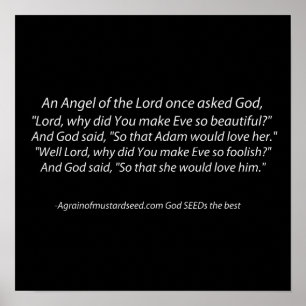 Affiche Adam et Eve Fun Christian