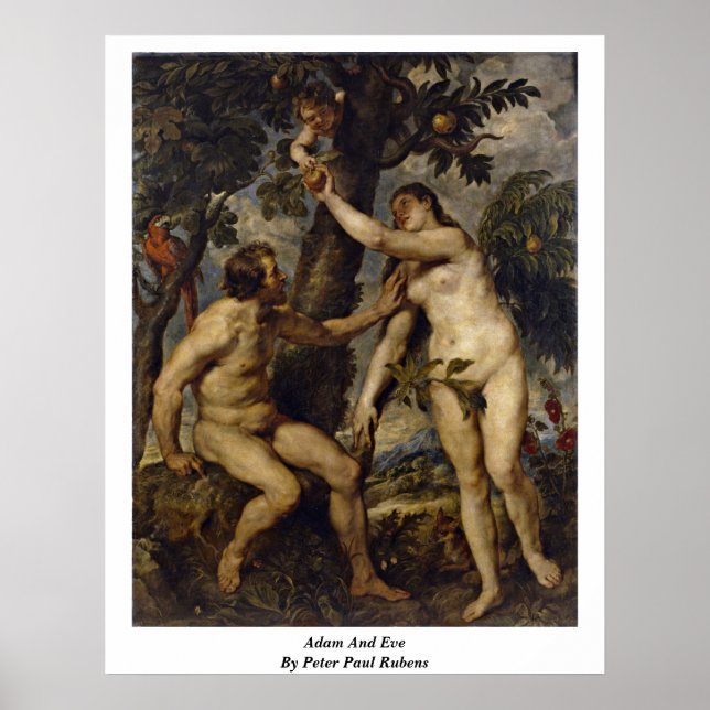 Affiche Adam Et Eve Par Peter Paul Rubens (Devant)