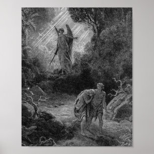 Affiche Adam Et Eve Sortent D'Eden - Gustave Dore
