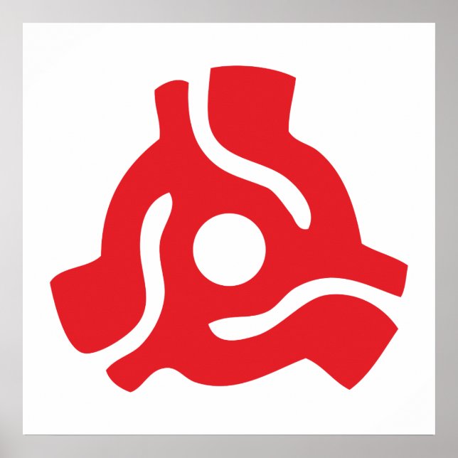 Affiche Adaptateur vinyle de 7 pouces 45 tr/min insérez l' (Devant)