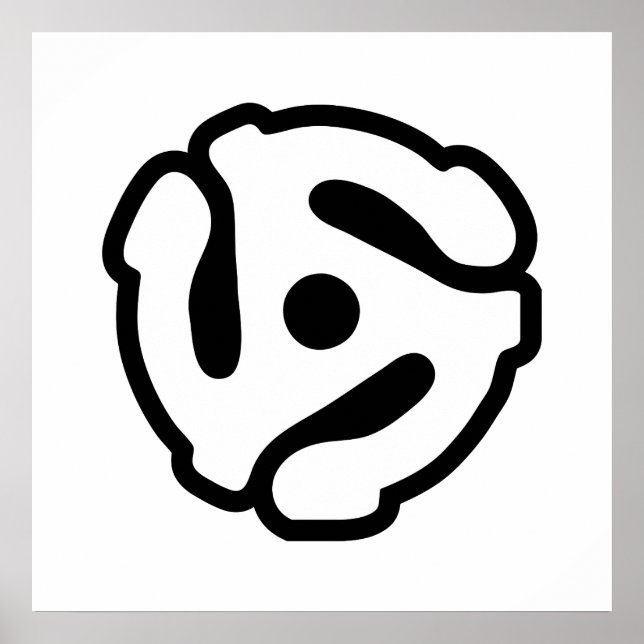 Affiche Adaptateur vinyle de 7 pouces 45 tr/min insérez l' (Devant)