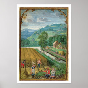 Affiche Add 18855 Septembre : harvesting, ploughing and so
