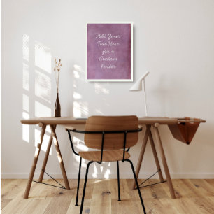 Affiche Add Your Custom Text, Subtle Bold Pink Grunge