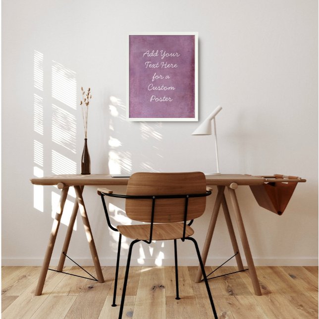 Affiche Add Your Custom Text, Subtle Bold Pink Grunge (Créateur téléchargé)