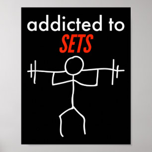 Affiche Addicité Aux Jeux Drôle Gym Entraînement Naughty P