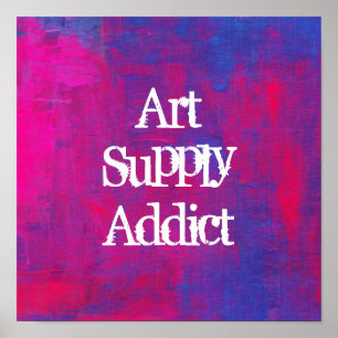 Affiche Addict à l'offre d'art sur un Arrière - plan Abstr