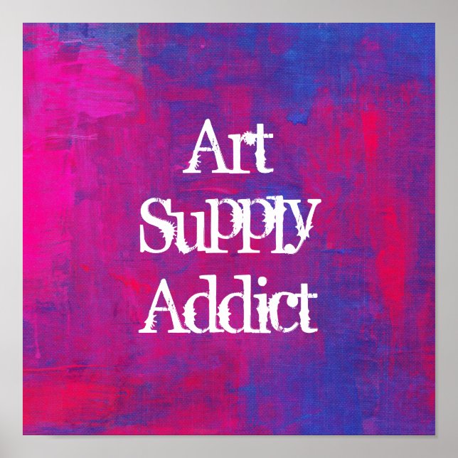 Affiche Addict à l'offre d'art sur un Arrière - plan Abstr (Devant)