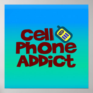 Affiche Addict de téléphone portable