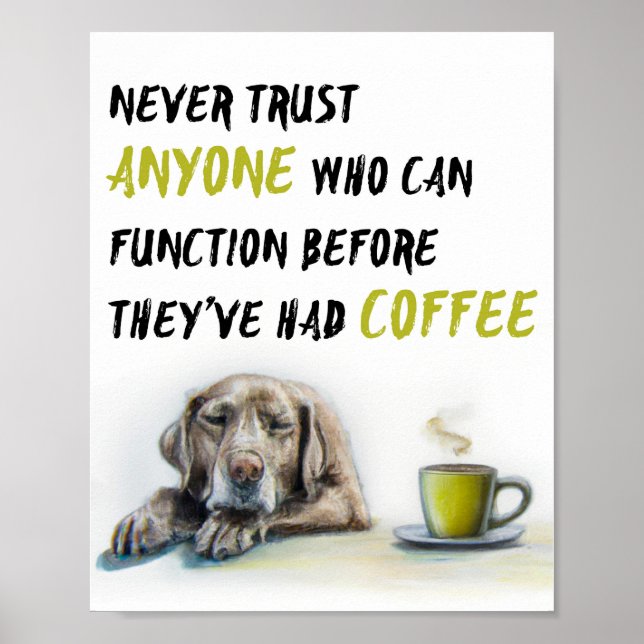 Affiche Addictionnaire du café du Labrador mou (Devant)