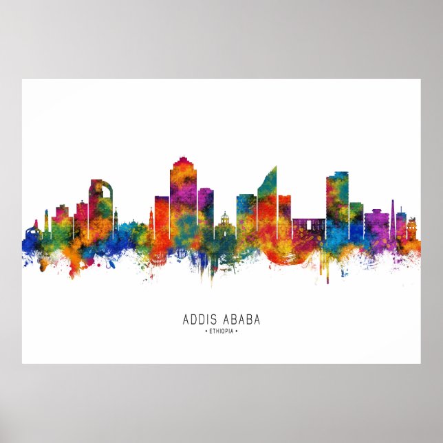 Affiche Addis Ababa Ethiopia skyline (Devant)