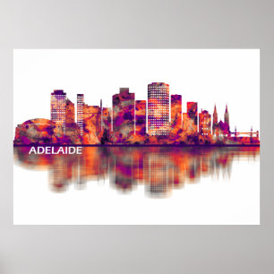 Affiche Adelaide Australia Skyline