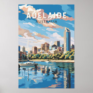 Affiche Adélaïde Australie Voyage Art Vintage