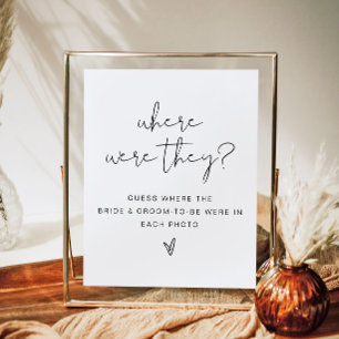 Affiche ADELLA Boho Où étaient-ils – Jeu de douche nuptial