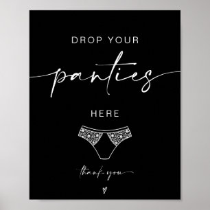 Affiche ADELLA Déposez Vos Culottes Bachelorette Jeu Signe