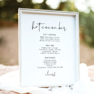 Affiche ADELLA Edgy Minimalist Hot Cocaca Bar Menu