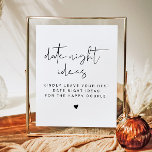 Affiche ADELLA Moderne Minimaliste Date Carte de nuit Modè<br><div class="desc">Ce modèle de douche nuptiale datant de la nuit dispose d'une police calligraphie élégante et d'un design moderne minimaliste. Modifiez facilement les couleurs et éditez *le plus* libellé pour répondre aux besoins de votre occasion. Cette enseigne est parfaite pour votre douche nuptiale contemporaine,  minimaliste,  bohème ou toute autre célébration.</div>