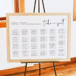 Affiche ADELLA Siège Alphabétique Minimaliste Moderne<br><div class="desc">Ce tableau de sièges mariage est doté d'une police manuscrite pointue et d'un design minimaliste moderne. La disposition alphabétique permet à vos invités de trouver facilement et rapidement leur place.</div>