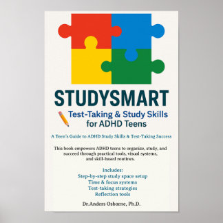 Affiche adhd Back Cover  study Smart
