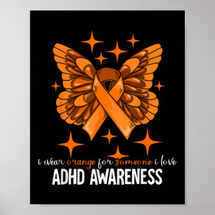 Affiche Adhd Cadeau Uni-kids Adhd Sensibilisation - Noir, 