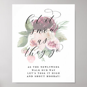 Affiche Adhérer Laisser neiger Nouvelle mariée Envoyer Hor