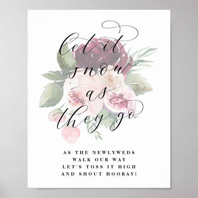 Affiche Adhérer Laisser neiger Nouvelle mariée Envoyer Hor (Devant)