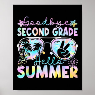 Affiche Adieu 2e année Bonjour Été Deuxième année Dernière