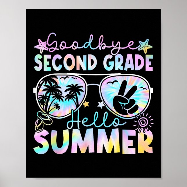 Affiche Adieu 2e année Bonjour Été Deuxième année Dernière (Devant)