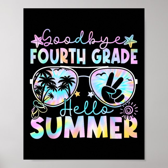 Affiche Adieu 4e année Bonjour Été Quatrième année Dernièr (Devant)