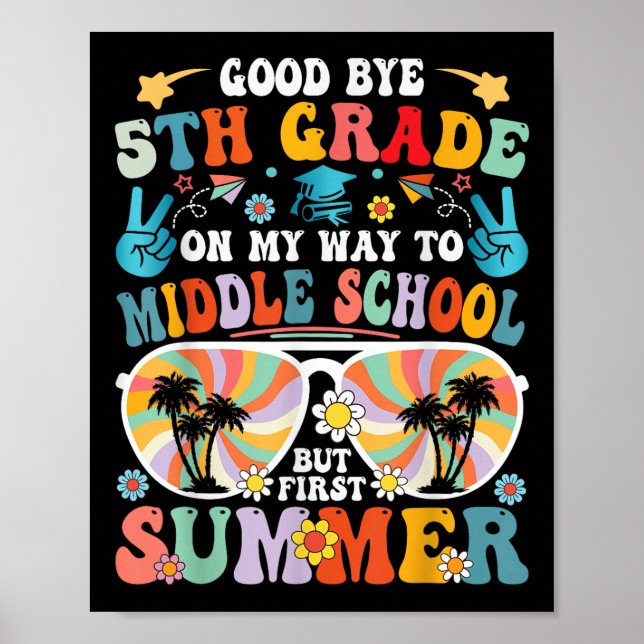 Affiche Adieu 5e année Bonjour collège mais premier Su (Devant)