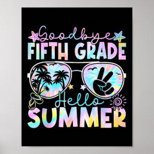 Affiche Adieu 5e année Bonjour été 5e année Dernière année