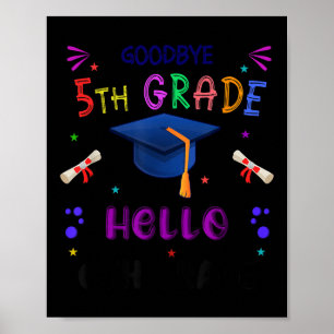 Affiche Adieu 5e année Graduation 2025 6e année Gradua